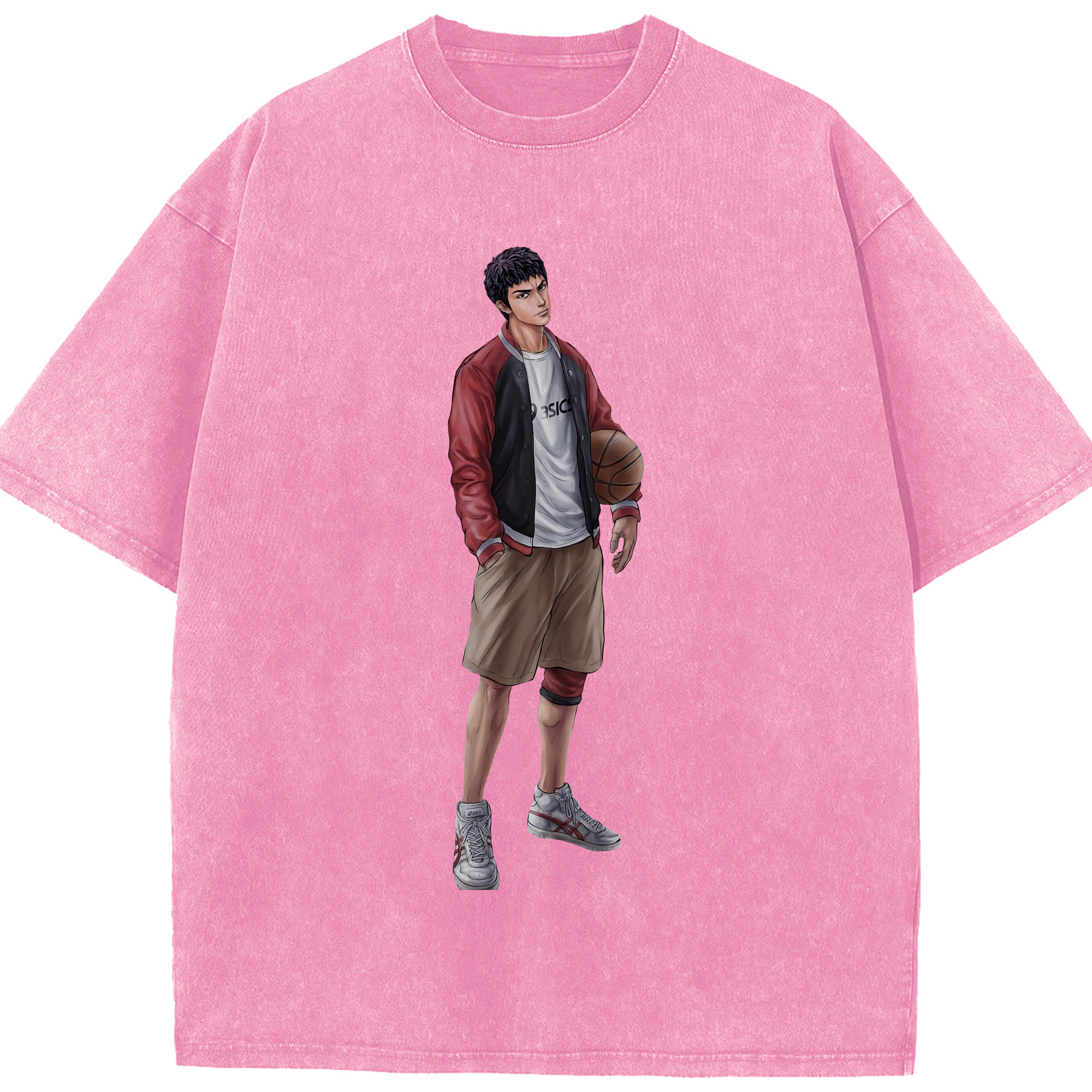 （画像用） SLAM DUNK／スラムダンク 綿100% ヴィンテージ風 半袖Tシャツ（フロントプリント）